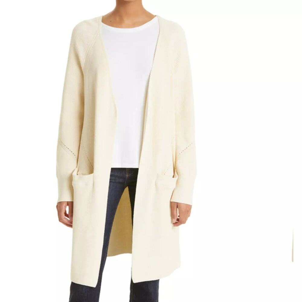 NWOT Rag & Bone Amy Ivory Ribbed Knit Belted Cardigan Sweater Size XS